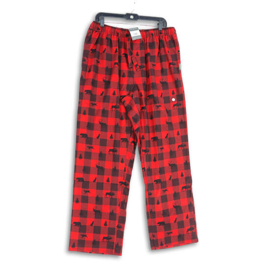 NWT Mens Red Elastic Waist Flat Front Slash Pocket Ankle Pants Size Large image number 1
