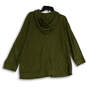 Womens Green Stretch Long Sleeve Pockets Classic Full-Zip Hoodie Size 2XL image number 2