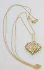 14k Yellow Gold Cut Out Heart Pendant Necklace 1.1g image number 4