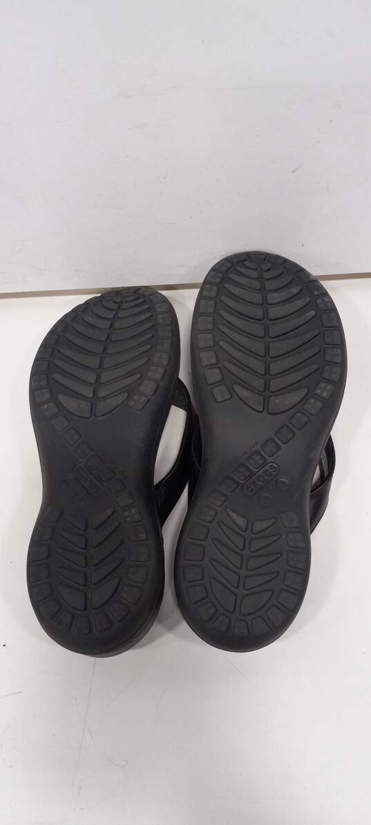 Crocs Dual Comfort Women's Black Rubber Sandals Size 8 image number 5