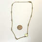 Designer Michael Kors Gold-Tone Link Chain Clear Rhinestone Charm Necklace image number 3