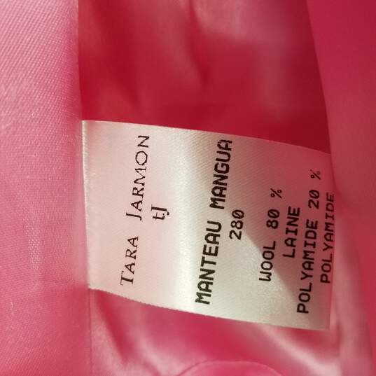 Tara Jarmon Pink Wool Blend Coat Size 38 image number 3