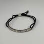 Designer Brighton Silver-Tone Crystal Stone Adjustable Cord Wrap Bracelet image number 3