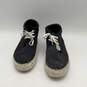 Mens Black Round Toe Mid Top Lace-Up Casual Sneaker Shoes Size 9.5 image number 1