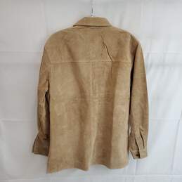 Norm Thompson Button Up Leather Jacket NWT Size 6 alternative image