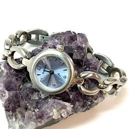 Designer Fossil ES-9403 Silver-Tone Classic Round Dial Analog Wristwatch
