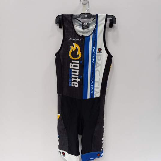 Mens Multicolor Sleeveless Cycling Skinsuit Outfit Set Size Medium image number 2