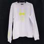 NWT Unisex Adults White Crew Neck Long Sleeve Pullover Sweatshirt Size L image number 1