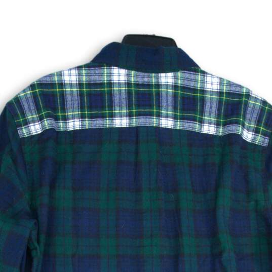 L.L. Bean Mens Multicolor Plaid Collared Long Sleeve Button-Up Shirt Size L Tall image number 4