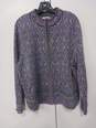 Pendleton Purple Pattern Zip Up Cardigan Style Sweater Size XL image number 3