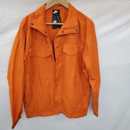 Mn Nike Orange Wind Breaker Jacket Standard Fit Sz Medium