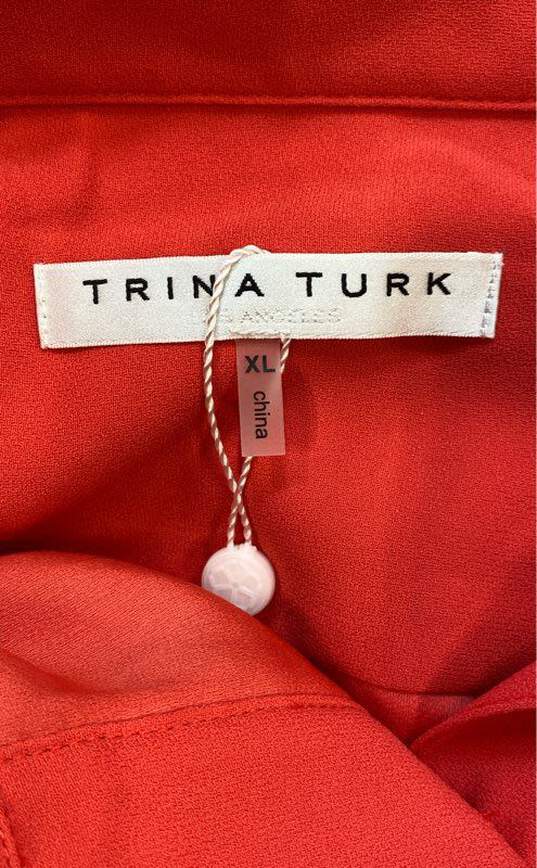 Trina Turk Orange Shirt Dress - Size X Large image number 5