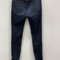 Womens Blue Denim Dark Wash Pockets Regular Fit Skinny Leg Jeans Size 30 image number 2