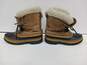 Sorel Women's Brown And Black Rubber And Leather Caribou Boots Size 8 image number 3