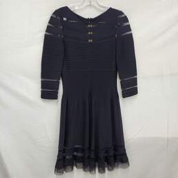 Tadashi Shoji Petite WM's Tulle Maxi Length Black Dress Sz. PXS