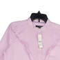 NWT Womens Pink Mandarin Collar long Sleeve Button-Up Shirt Size 8 image number 1