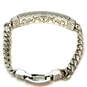 Designer Brighton Silver-Tone Friends Engraved Curb Link Chain Bracelet image number 3