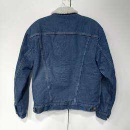 Wrangler Faux Fur Lined Blue Denim Western Jean Jacket alternative image