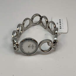 Designer Skagen Silver-Tone Round Dial Chain Strap Analog Wristwatch alternative image
