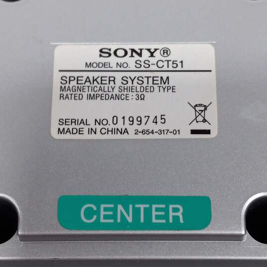 Sony Home System Speakers Models SS-TS51 And SS-TS52, And SS-CT51 image number 7