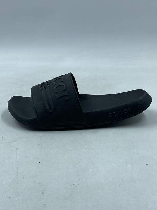 Authentic Gucci Black Slip-On Sandal M 6 image number 2