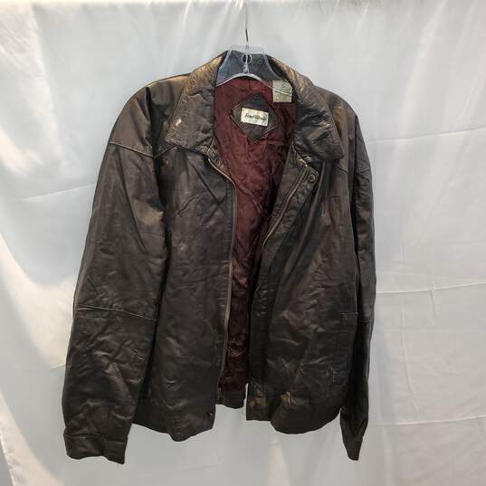 Four Winds Full Zip Leather Jacket Size L Long image number 1