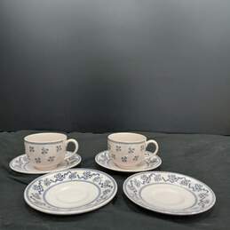 Petite Fleur Johnson Brothers England Bundle of 2 Tea Cups and 4 Saucers