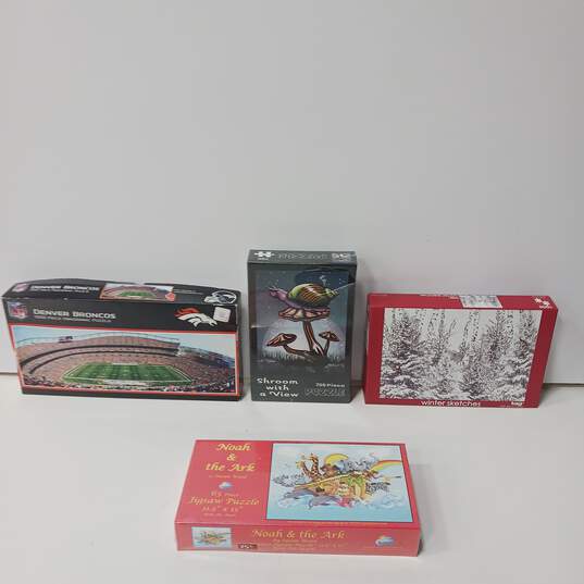 4pc Lot of Assorted Jigsaw Puzzles NIB image number 1