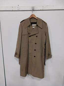 London Fog Tan Insulated Trench Coat Men's Size 36R