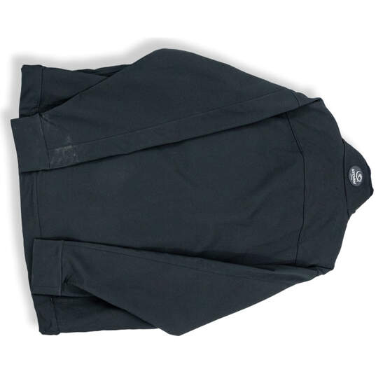 Mens Black Long Sleeve Mock Neck Pockets Full-Zip Windbreaker Jacket Sz 2XL image number 2