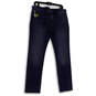 NWT Womens Blue Denim Medium Wash Pockets Slim Fit Straight Jeans Size 32 image number 3