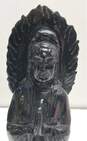 South Asian Black Stone Statue 11 inch Tall Buddha Deity Sculpture image number 5