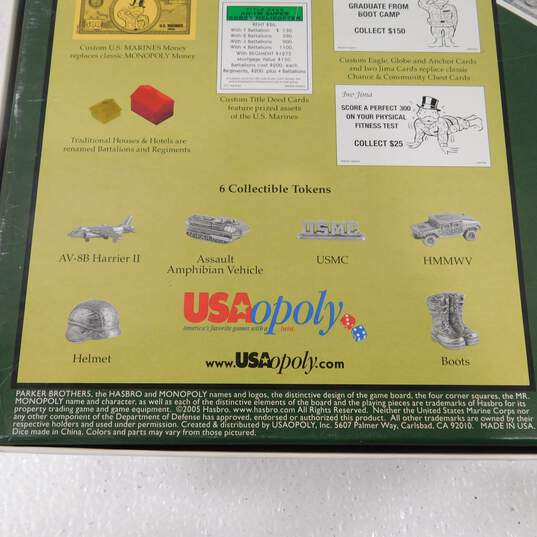 Hasbro/USAopoly Brand U.S. Marines Edition Monopoly Board Game (Complete) image number 4