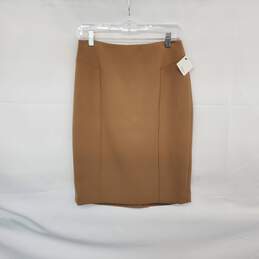 Halogen Light Brown Lined Pencil Skirt WM Size 4 NWT