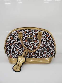 Hello Kitty Gold Cheetah Print Leopard Patent Leather Large