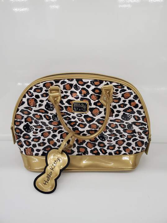 Hello Kitty Gold Cheetah Print Leopard Patent Leather Large image number 1