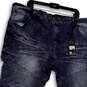 NWT Mens Blue Denim Medium Wash Distressed Pockets Skinny Jeans Size 46/34 image number 3