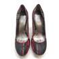 COACH Carli Plaid Signature Pump Clog Heels Shoes Size 5 B image number 5