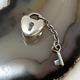 Designer Pandora S925 ALE Sterling Silver Key To My Heart Chain Charm alternative image
