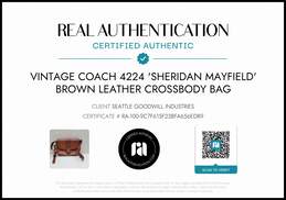 Vintage Coach 4224 'Sheridan Mayfield' Brown Leather Crossbody Bag AUTHENTICATED alternative image