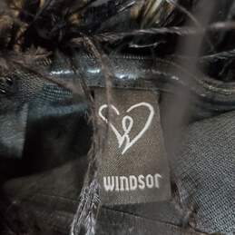 Windsor Women Black Strapless Feather Maxi Dress Sz XS NWT alternative image