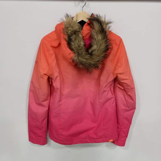 Women's Roxy Faux Fur Trimmed Windbreaker Jacket Size M image number 2