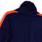 Mens Blue Funnel Neck Pockets Long Sleeve Pullover Sweatshirt Size Small image number 4