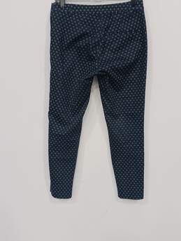 H&M Women's Navy Blue Floral Casual Pants Size 6 alternative image