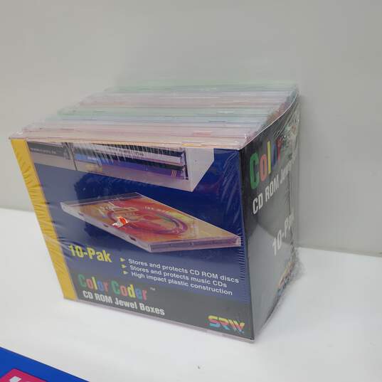 Bundle VTG. Sealed Untested* Mixed Lot Blank Media DVD/CD-RW/R & 10-Pack CD Jewel Cases image number 2