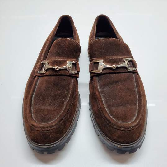 AUTHENTICATED MEN'S GUCCI LUG SOLE HORSEBIT LOAFERS SIZE 10 image number 4