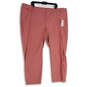 NWT Womens Pink Flat Front Welt Pocket Skinny Leg Ankle Pants Size 28R image number 1