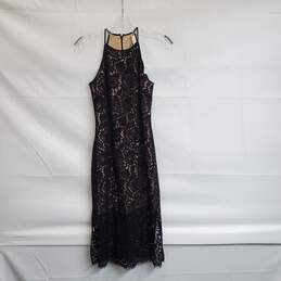 Keepsake Black Lace Midi Sleeveless Let It Happen Dress Sz XS alternative image