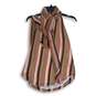 7th Avenue Womens Brown Striped Tie Neck Sleeveless Blouse Top Size XS image number 1