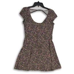 American Eagle Outfitters Womens Multicolor Floral Scoop Neck Mini Dress Size M